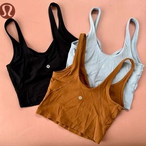 Lululemon ✨ align tank ✨ set of 3, all size 4 🖤🤎🩵